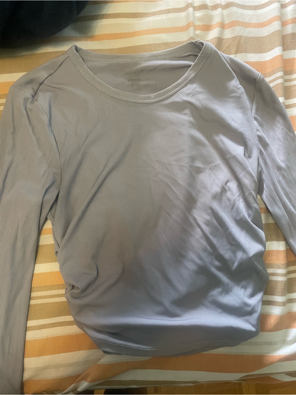 Women’s Long Sleeve Ribbed Top - Lavender